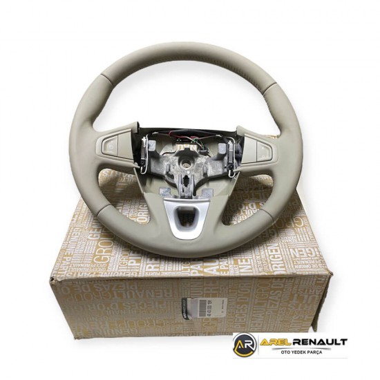 Direksiyon Simidi Megane 3 Scenic 3 Bej Deri 484300015R Orjinal